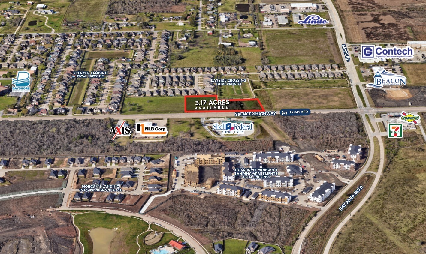 Spencer Hwy & Bay Area Blvd, La Porte, TX for sale Aerial- Image 1 of 3