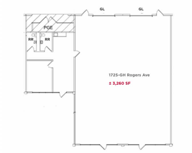1721-1725 Rogers Ave, San Jose, CA for lease Floor Plan- Image 1 of 1