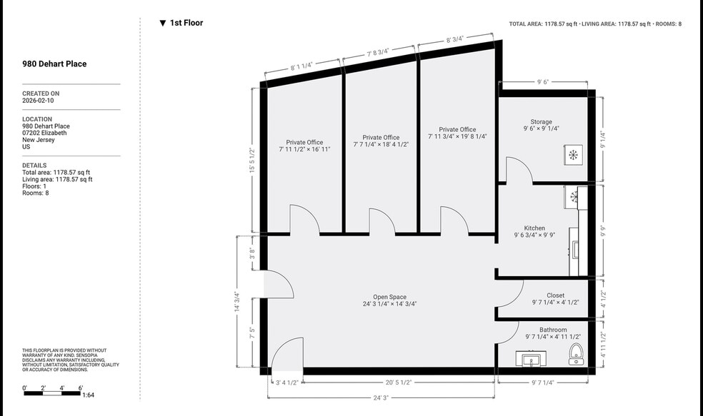 980 Dehart Pl, Elizabeth, NJ for lease - Floor Plan - Image 2 of 2