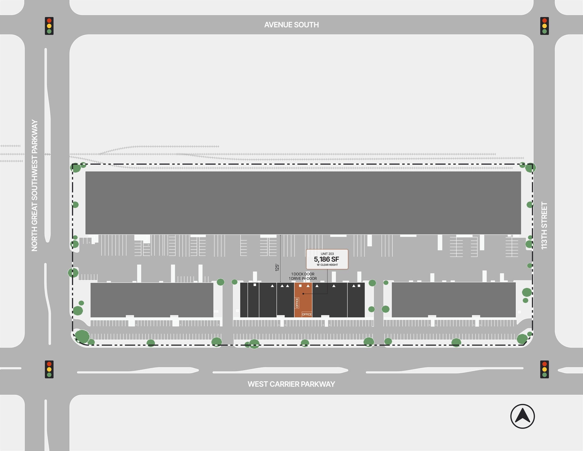 1205 W Carrier Pky, Grand Prairie, TX à louer Plan de site- Image 1 de 9