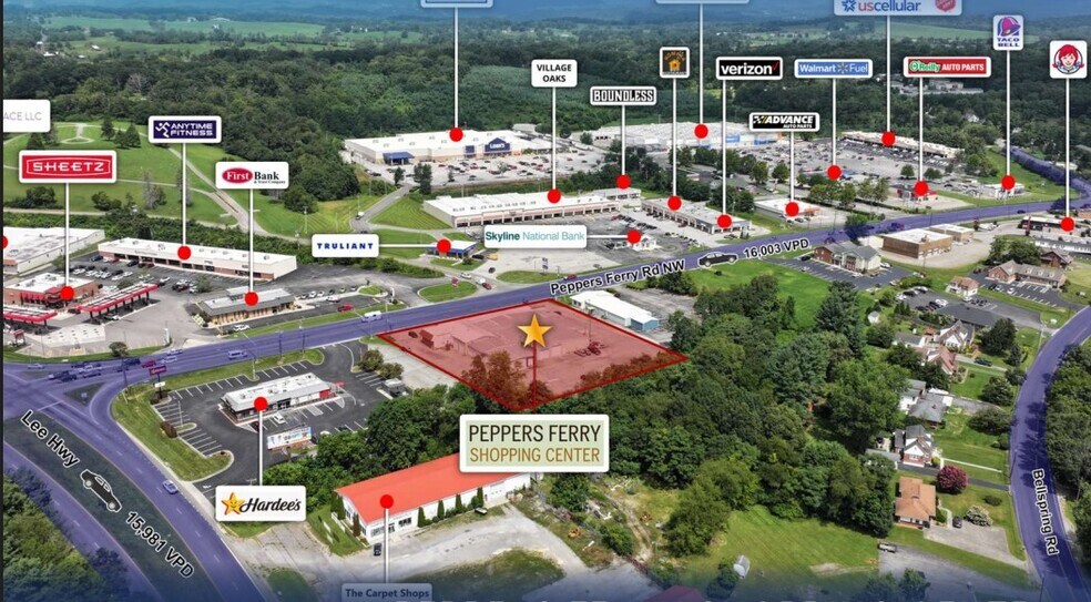 7310 Peppers Ferry Blvd, Fairlawn, VA à vendre - Plan de site - Image 2 de 11