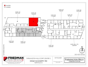 22260 Haggerty Rd, Northville, MI for lease Floor Plan- Image 2 of 2