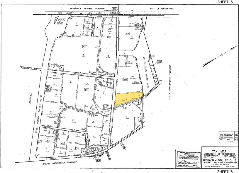 195 North St, Teterboro, NJ à louer - Plan cadastral - Image 2 de 2