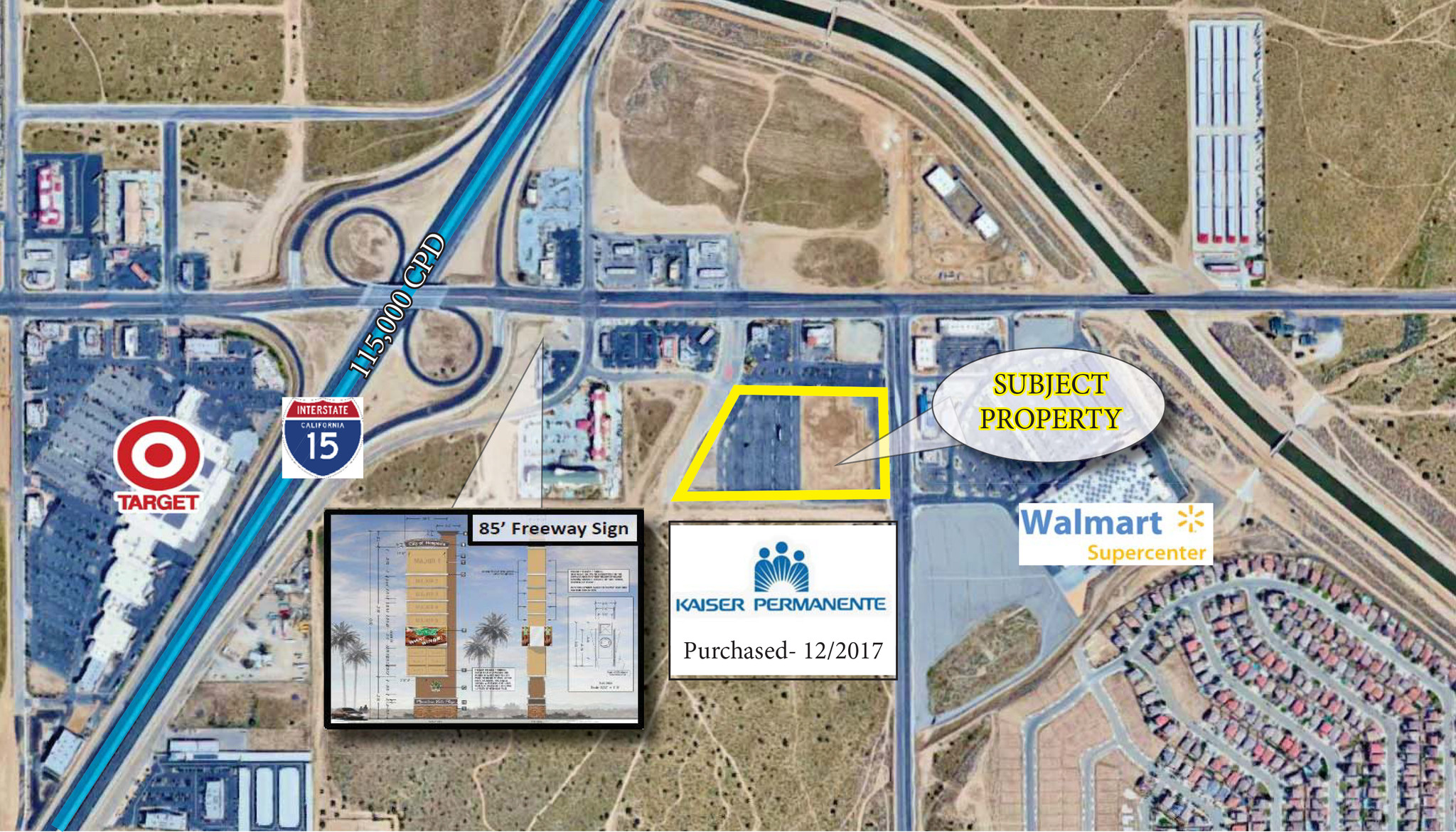 Swc Of Main St & Escondido Ave, Hesperia, CA for sale Aerial- Image 1 of 1