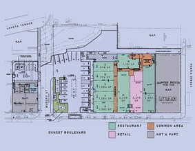 1485-1489 W Sunset Blvd, Los Angeles, CA à louer Plan d’étage- Image 2 de 2