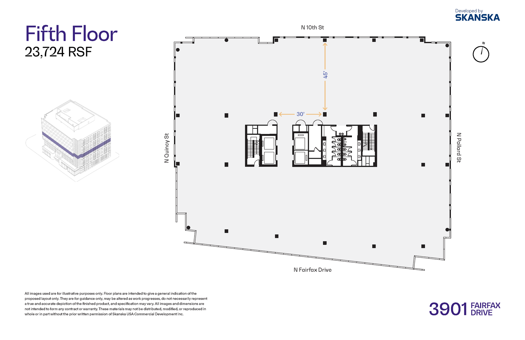 3901 N Fairfax Dr, Arlington, VA à louer Plan d  tage- Image 1 de 4