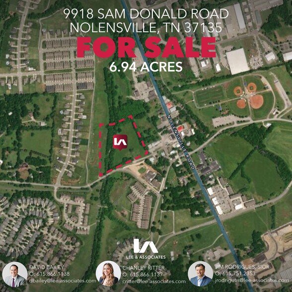 9918 Sam Donald Rd, Nolensville, TN for sale - Aerial - Image 1 of 3