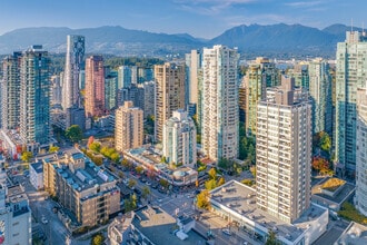 1301-1339 Robson St, Vancouver, BC - AERIAL map view
