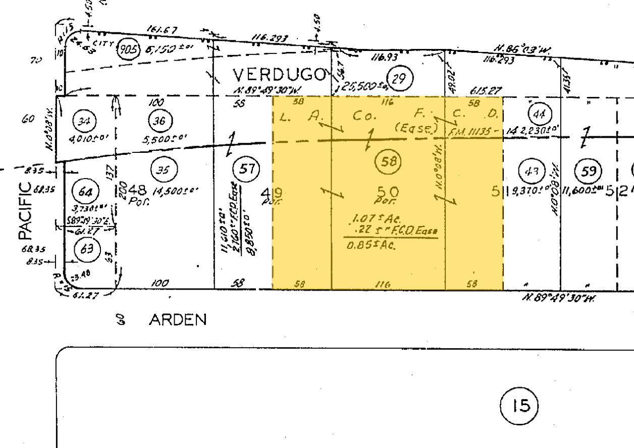 435 Arden Ave, Glendale, CA à vendre Plan cadastral- Image 1 de 1