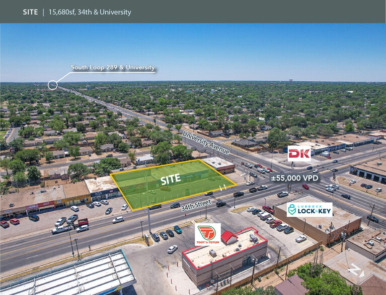 2431-2449 34th St, Lubbock, TX à vendre - Aérien - Image 3 de 3