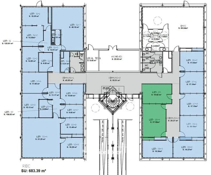 Office in Vourles for lease - Floor Plan - Image 3 of 4