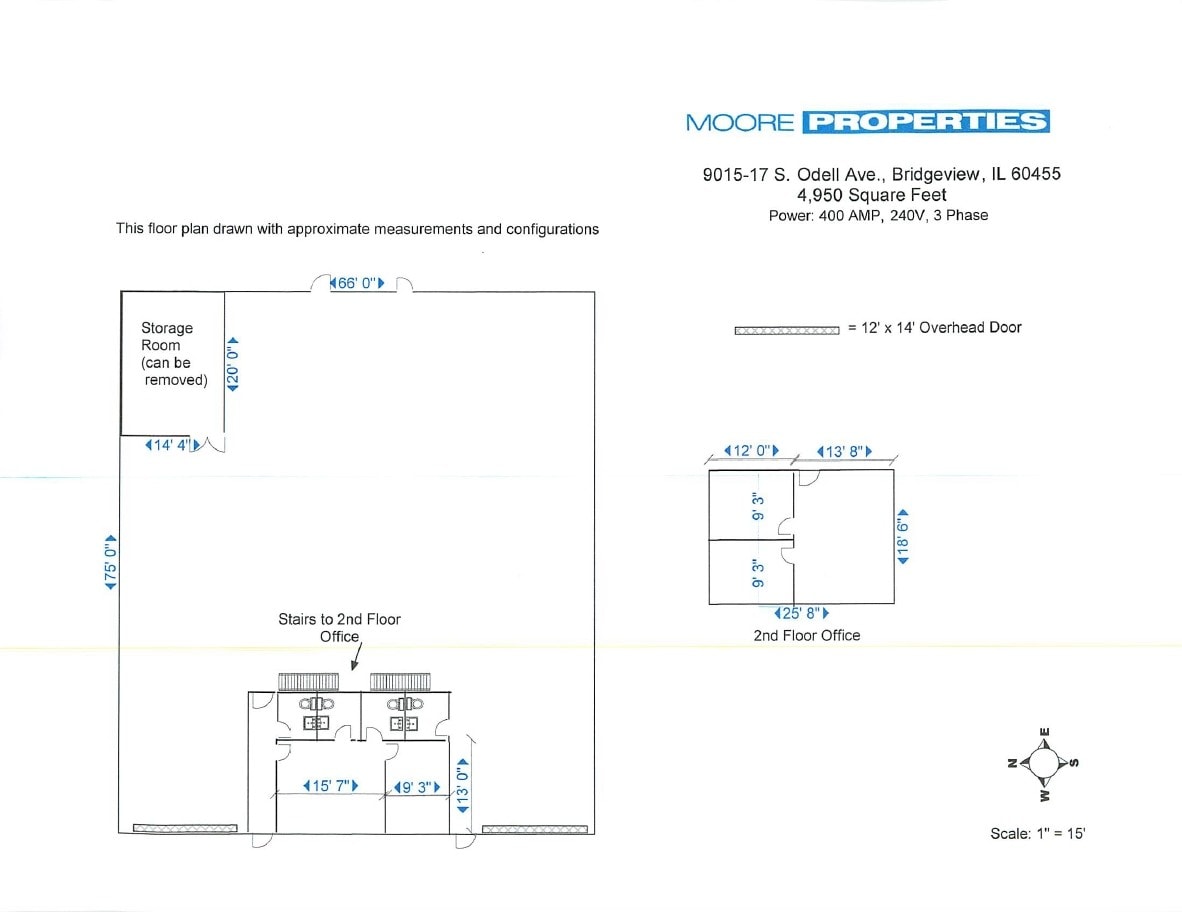 9003-9011 Odell Ave, Bridgeview, IL for lease Floor Plan- Image 1 of 2
