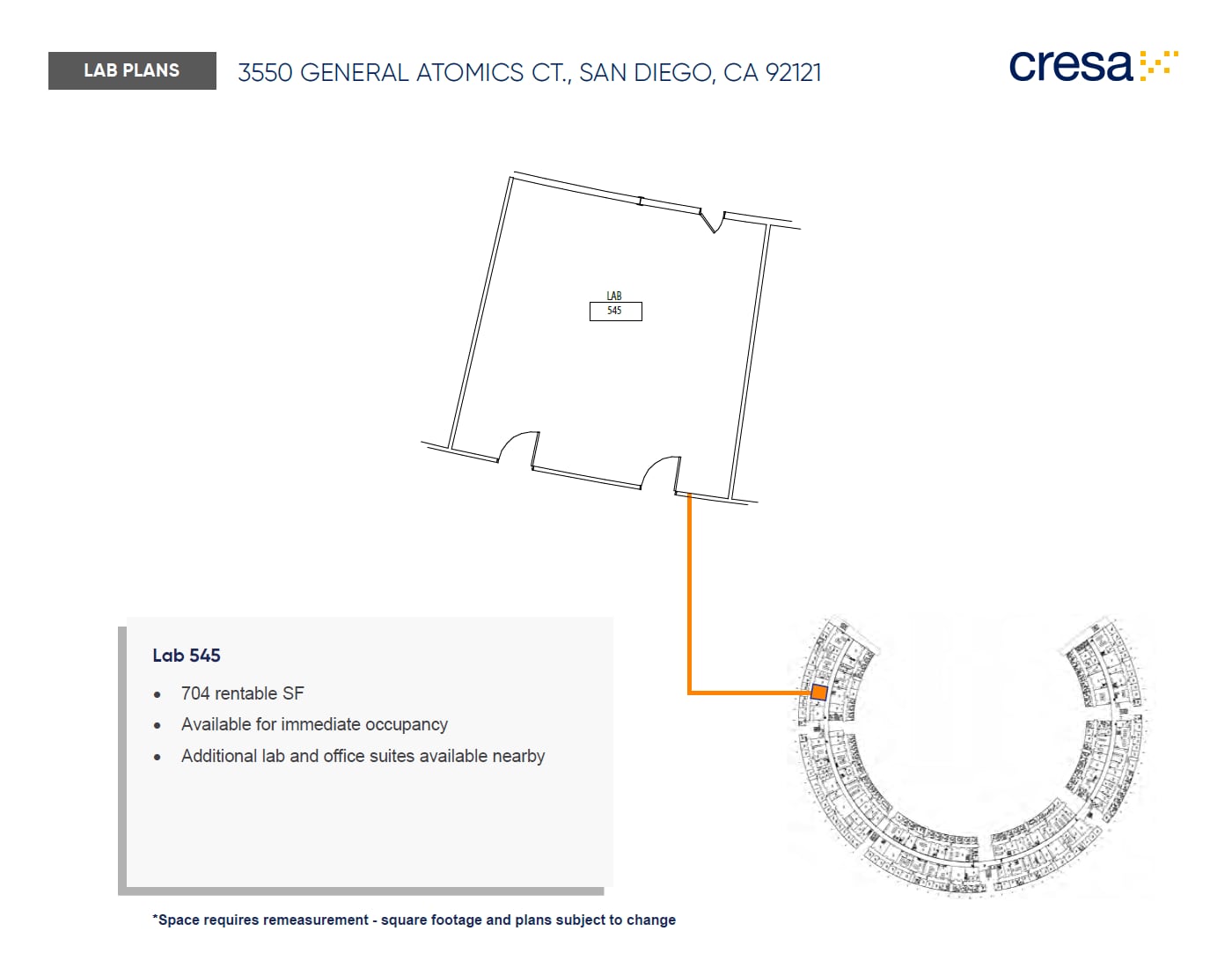 3550 General Atomics Ct, San Diego, CA à louer Plan d’étage- Image 1 de 1