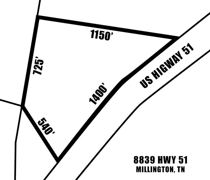 8839 US Highway 51 N, Millington, TN for sale - Plat Map - Image 2 of 4