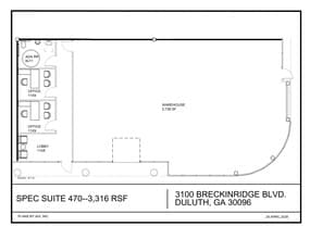 3100 Breckinridge Blvd, Duluth, GA à louer Plan de site- Image 1 de 1