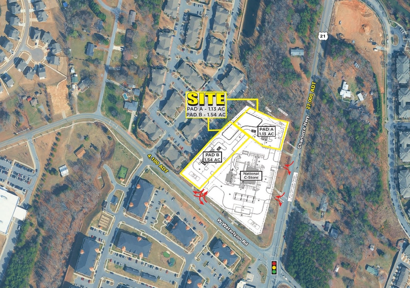 124 Waterlynn Road, Mooresville, NC for lease - Aerial - Image 3 of 3