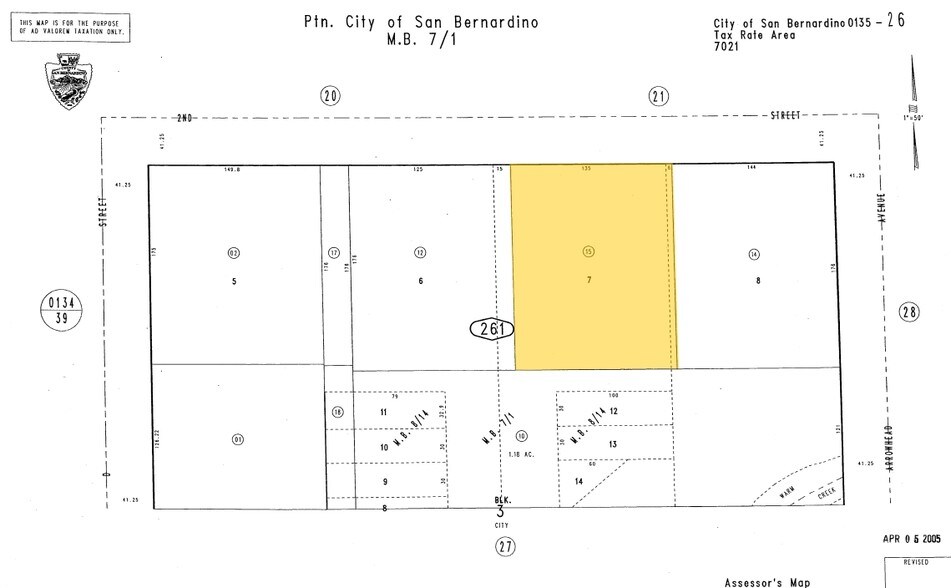 341 W 2nd St, San Bernardino, CA à louer - Plan cadastral - Image 2 de 3