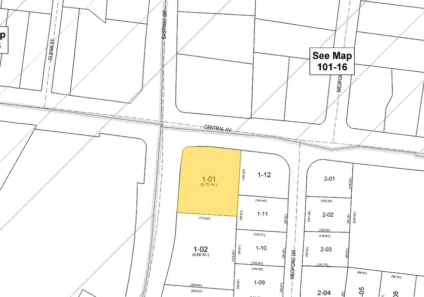 3800 Central Ave, Charlotte, NC for lease - Plat Map - Image 2 of 6