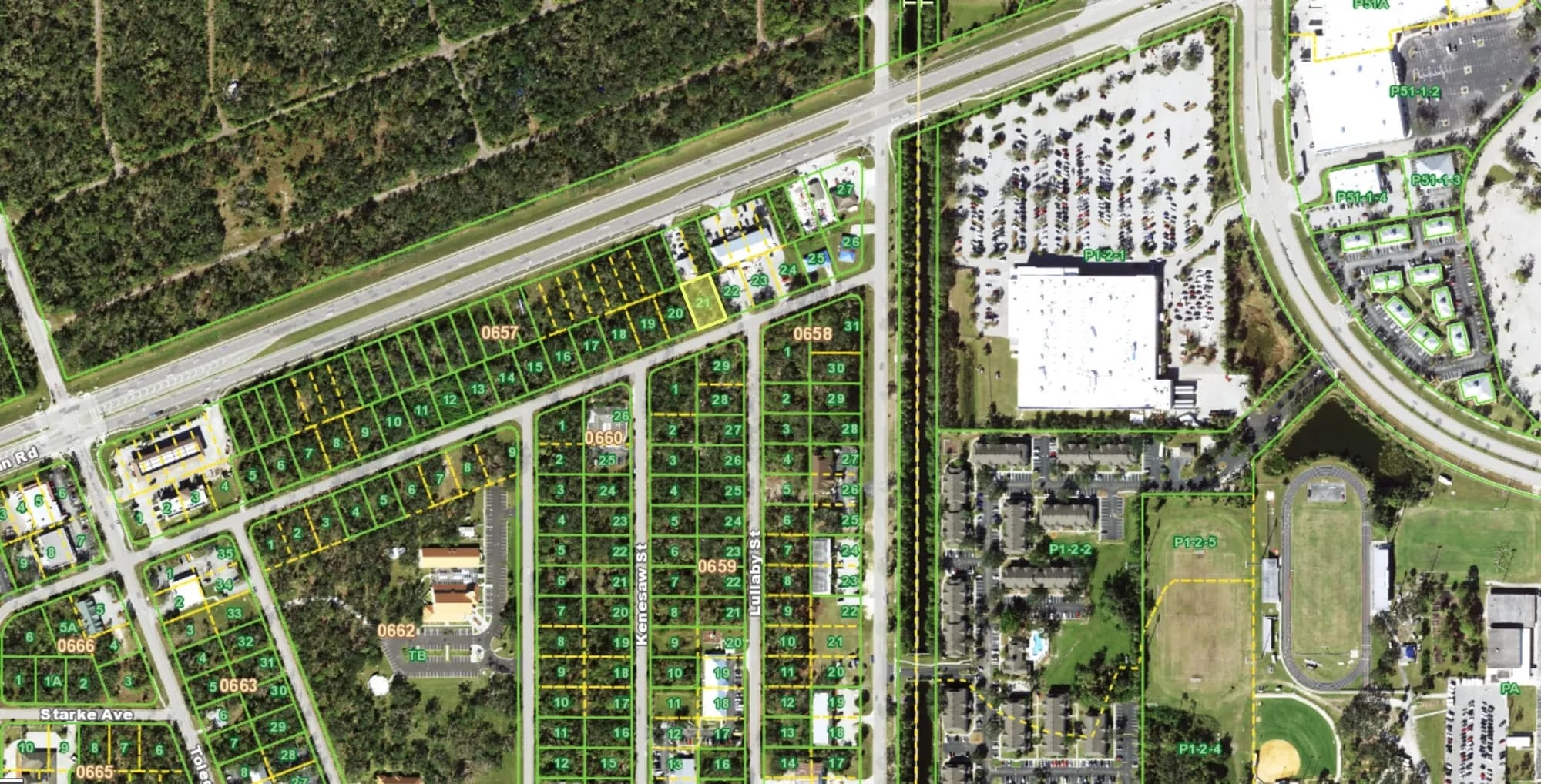 1707 Cedarwood St, Port Charlotte, FL for sale Aerial- Image 1 of 3