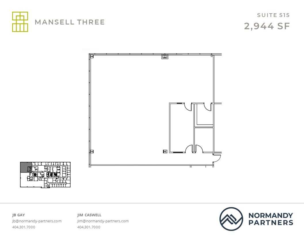 3600 Mansell Rd, Alpharetta, GA à louer Plan d  tage- Image 1 de 1