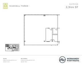 3600 Mansell Rd, Alpharetta, GA à louer Plan d  tage- Image 1 de 1