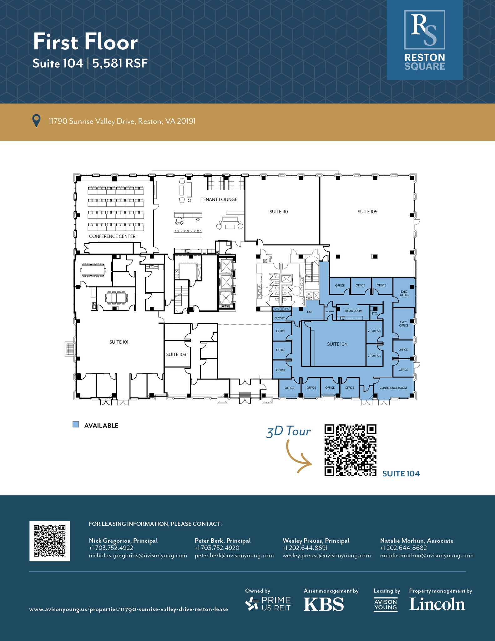 11790 Sunrise Valley Dr, Reston, VA for lease Floor Plan- Image 1 of 7