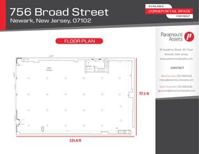 756-762 Broad St, Newark, NJ à louer Plan d’étage- Image 2 de 4