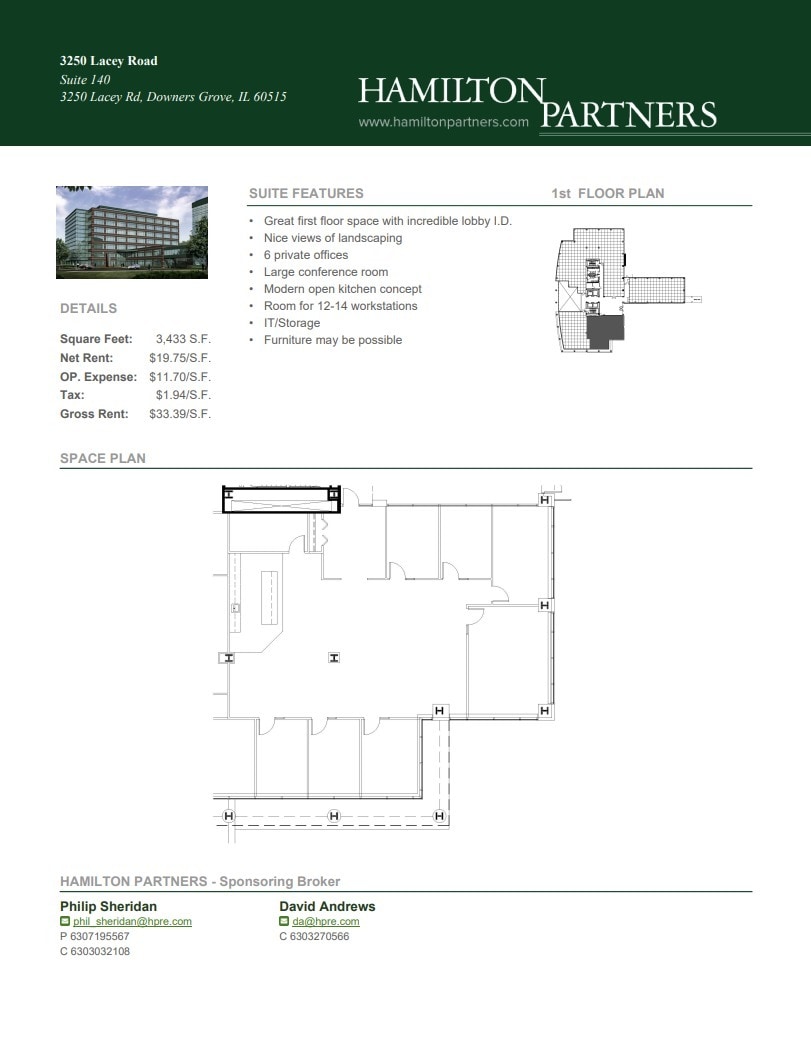 3250 Lacey Rd, Downers Grove, IL for lease Floor Plan- Image 1 of 1
