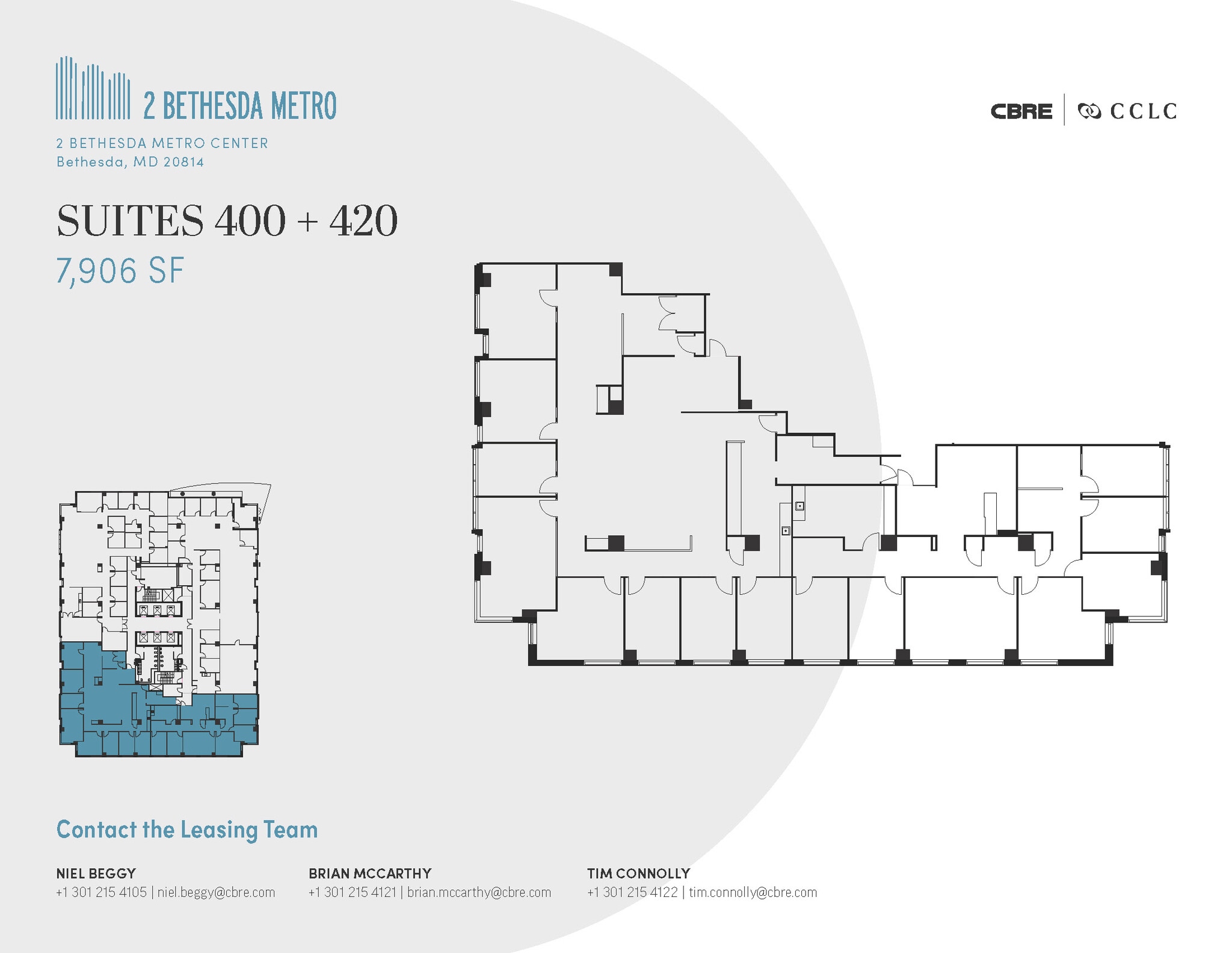 2 Bethesda Metro Ctr, Bethesda, MD à louer Plan d’étage- Image 1 de 1