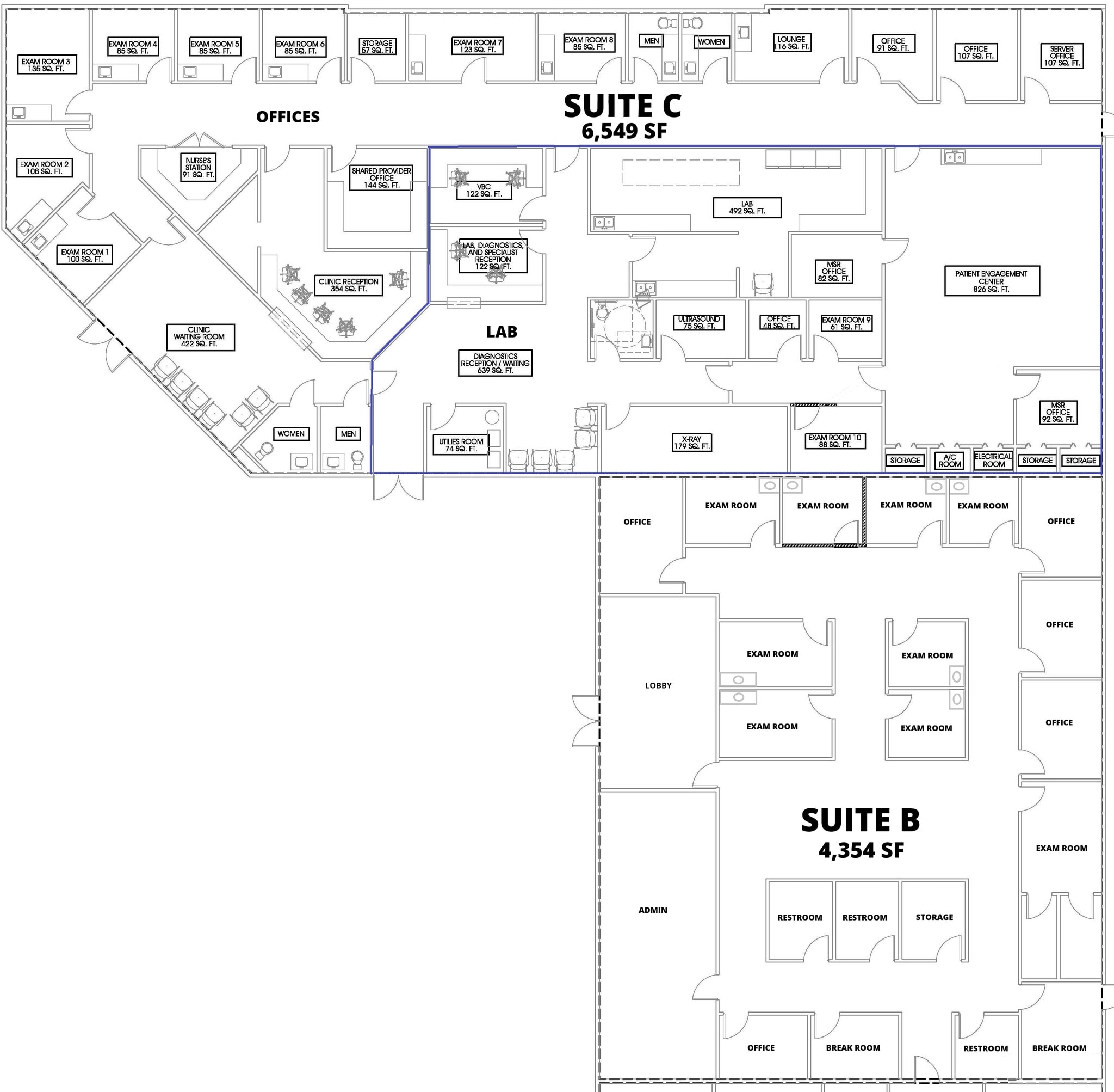 1180 W Granada Blvd, Ormond Beach, FL for lease Floor Plan- Image 1 of 1