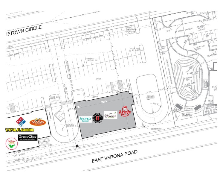 611 Hometown Cir, Verona, WI for lease - Site Plan - Image 2 of 5