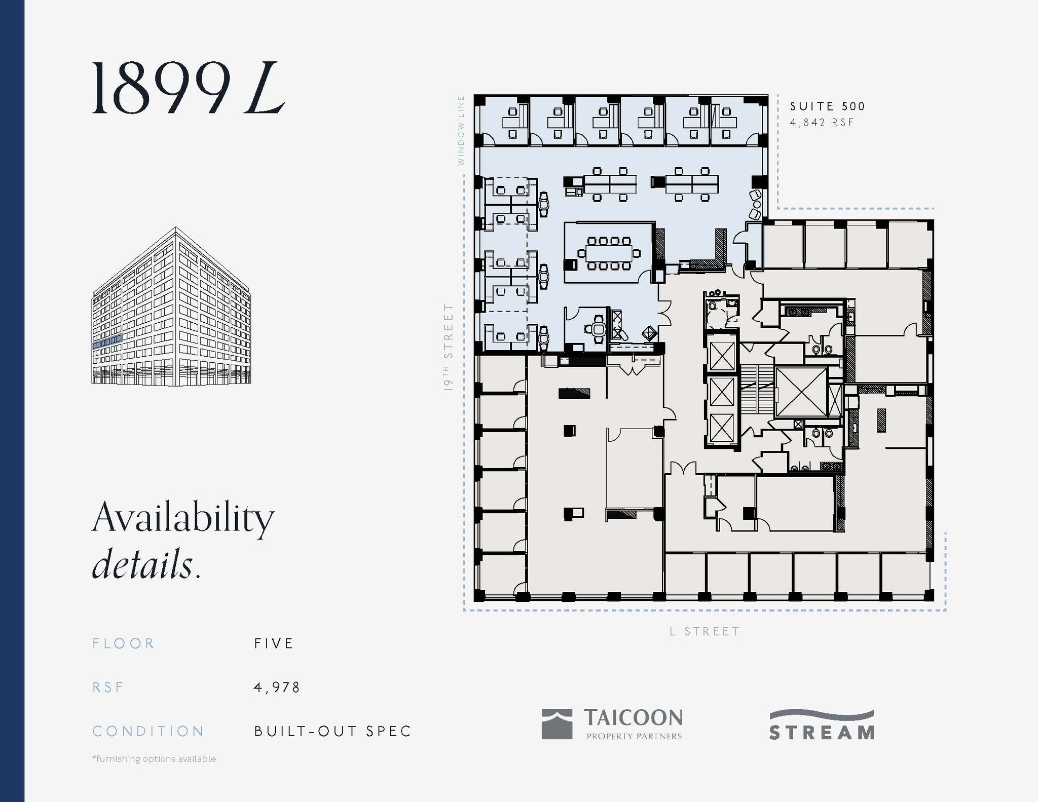 1899 L St NW, Washington, DC à louer Plan d  tage- Image 1 de 4