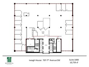 707 7th Ave SW, Calgary, AB à louer Plan d’étage- Image 1 de 7