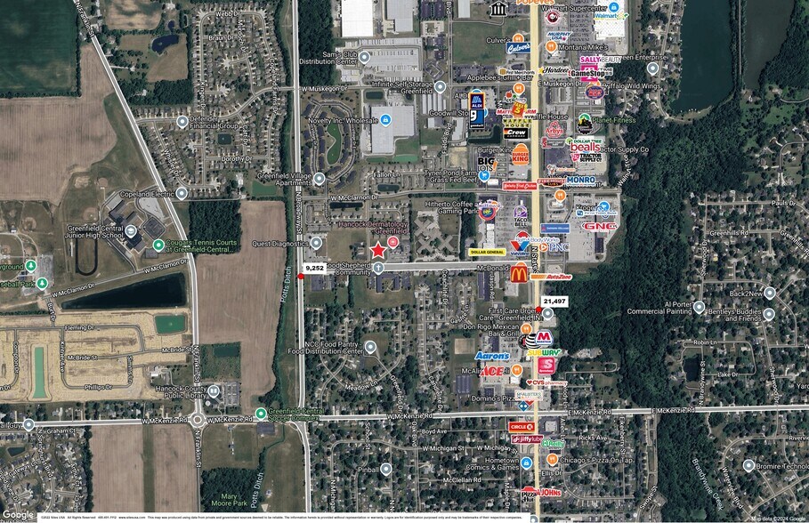 400 Green Meadow Dr, Greenfield, IN à vendre - Aérien - Image 2 de 2