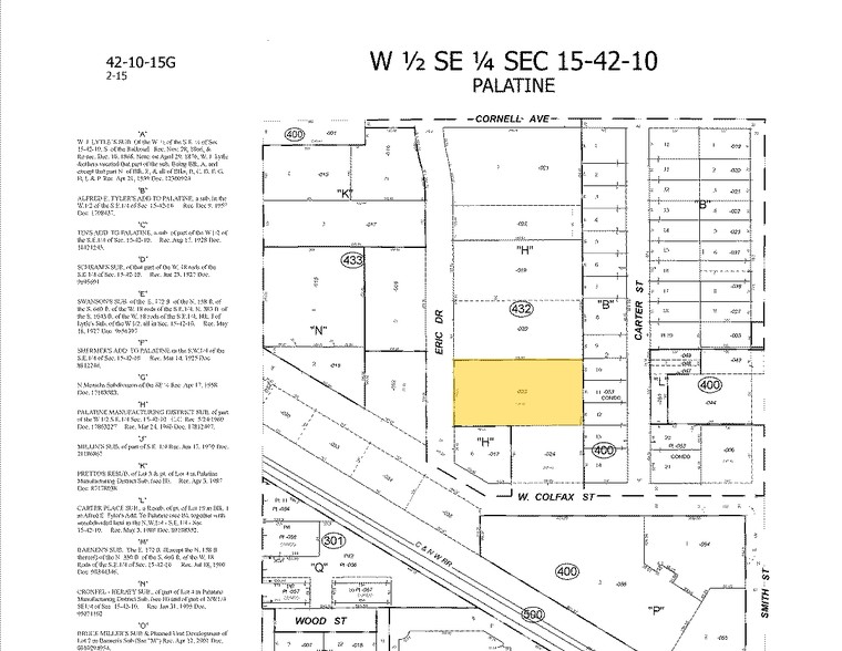 245-255 N Eric Dr, Palatine, IL à vendre - Plan cadastral - Image 1 de 1