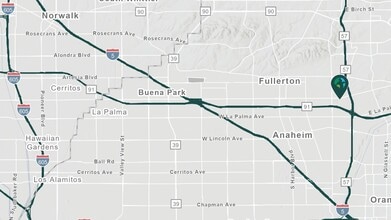 2501 E Orangethorpe Ave, Fullerton, CA - AERIAL  map view