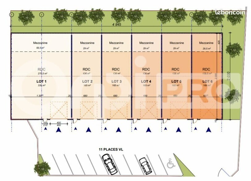 Flex in Morancé for lease - Site Plan - Image 2 of 3