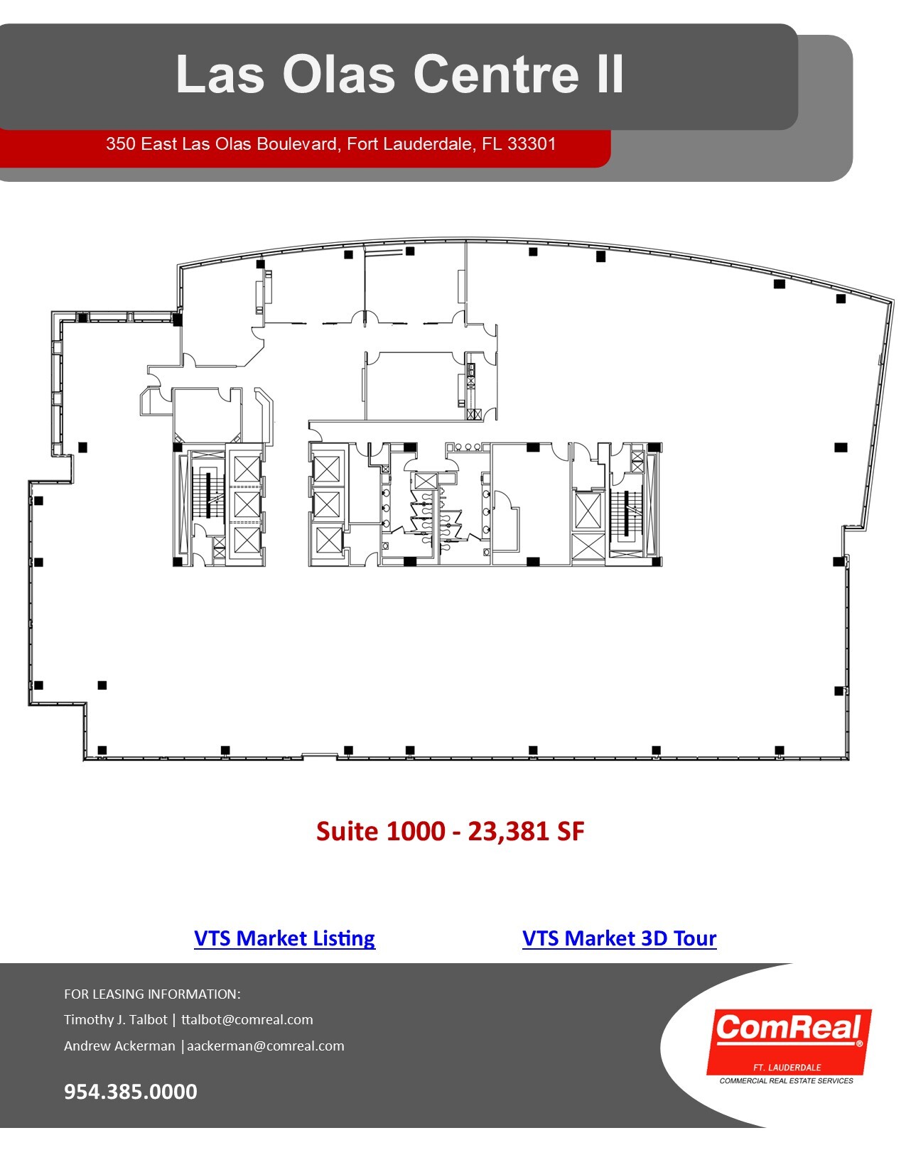 350 E Las Olas Blvd, Fort Lauderdale, FL for lease Floor Plan- Image 1 of 2