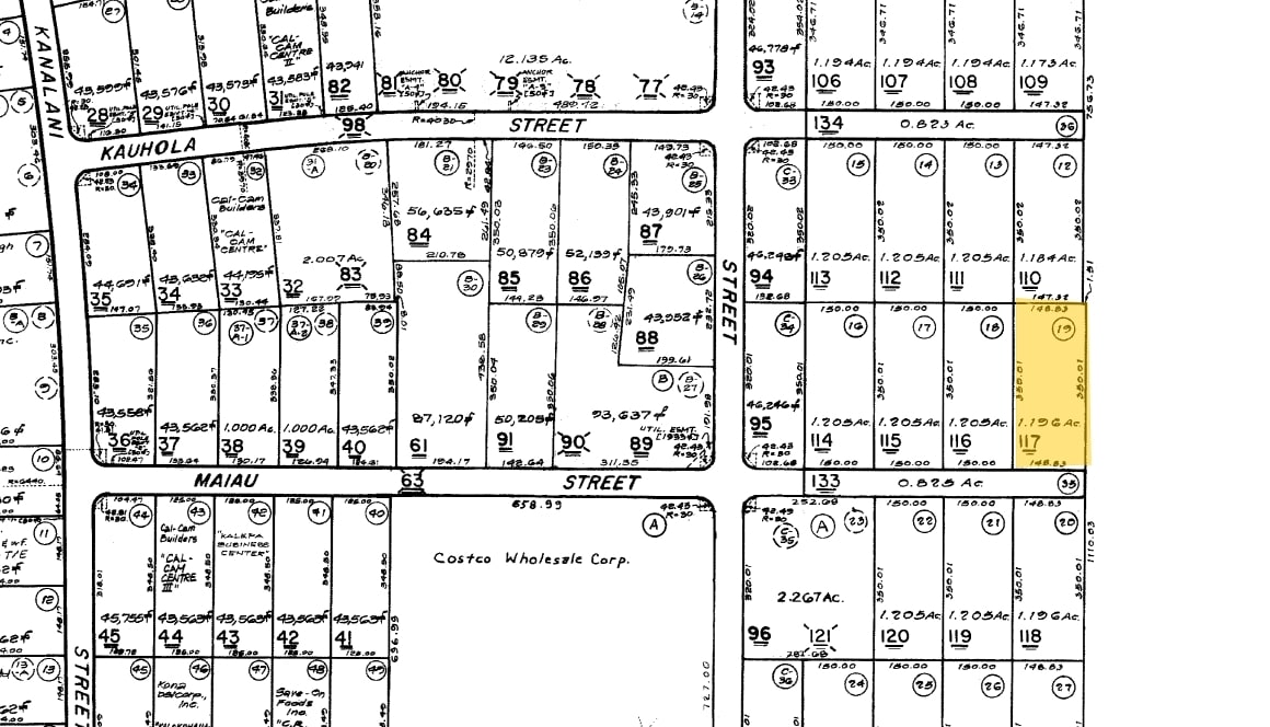 Maui & Kamanu St, Kailua Kona, HI for lease Plat Map- Image 1 of 10