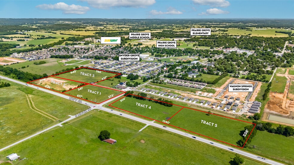 Tracts 2-5 Hwy 62 & S Mock St, Prairie Grove, AR for sale - Building Photo - Image 2 of 3