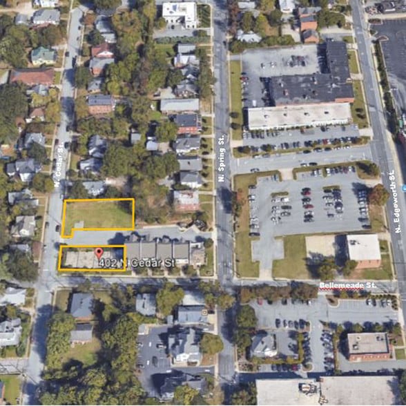 402-406 N Cedar St, Greensboro, NC for sale - Aerial - Image 3 of 5