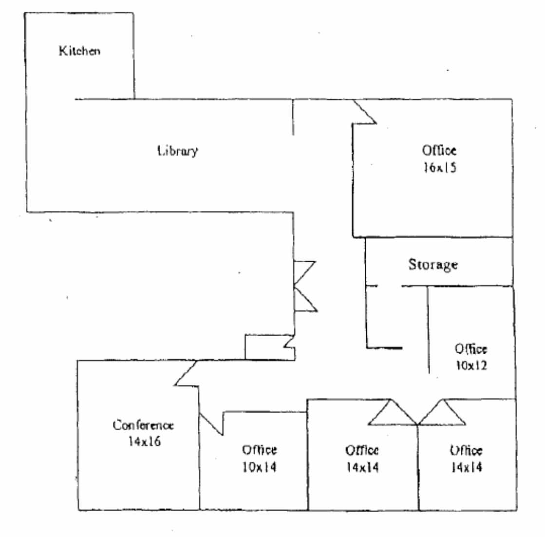 2344 Tulare St, Fresno, CA à louer Plan d’étage- Image 1 de 1