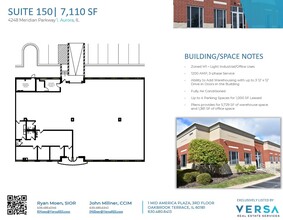 4222-4248 Meridian Pky, Aurora, IL à louer Plan d’étage- Image 1 de 3