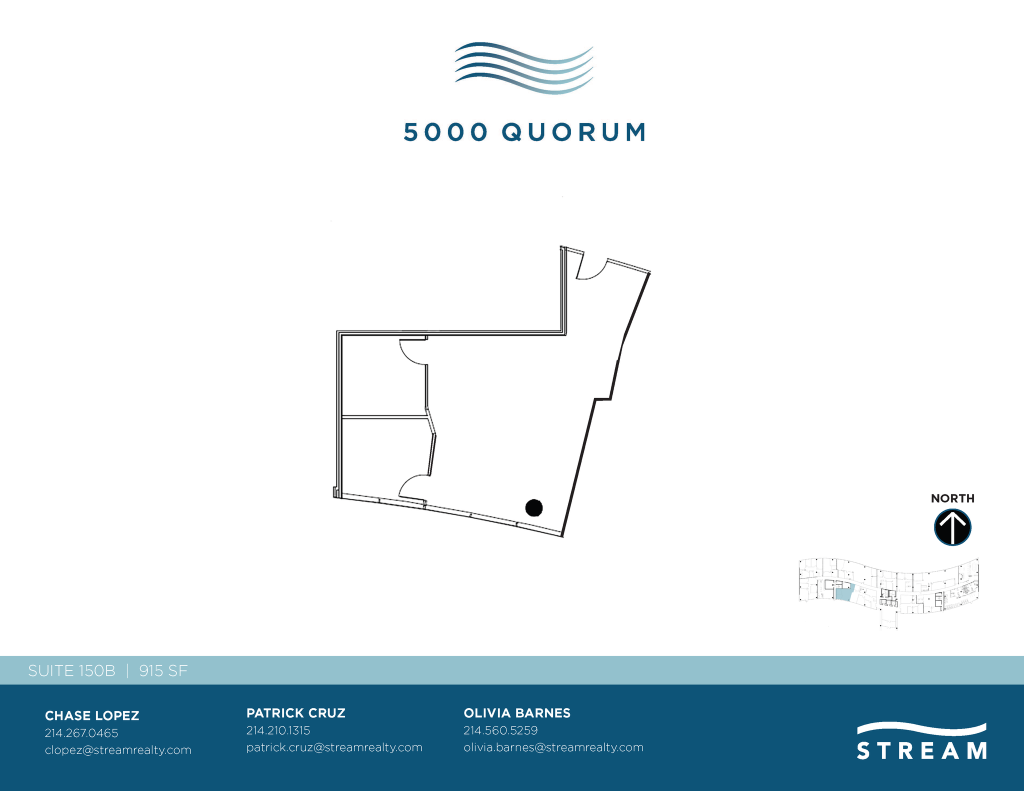 5000 Quorum Dr, Dallas, TX à louer Plan d  tage- Image 1 de 1