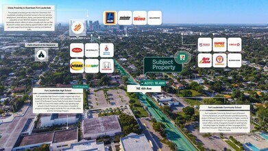 1545 NE 4th Ave, Fort Lauderdale, FL - AÉRIEN  Vue de la carte