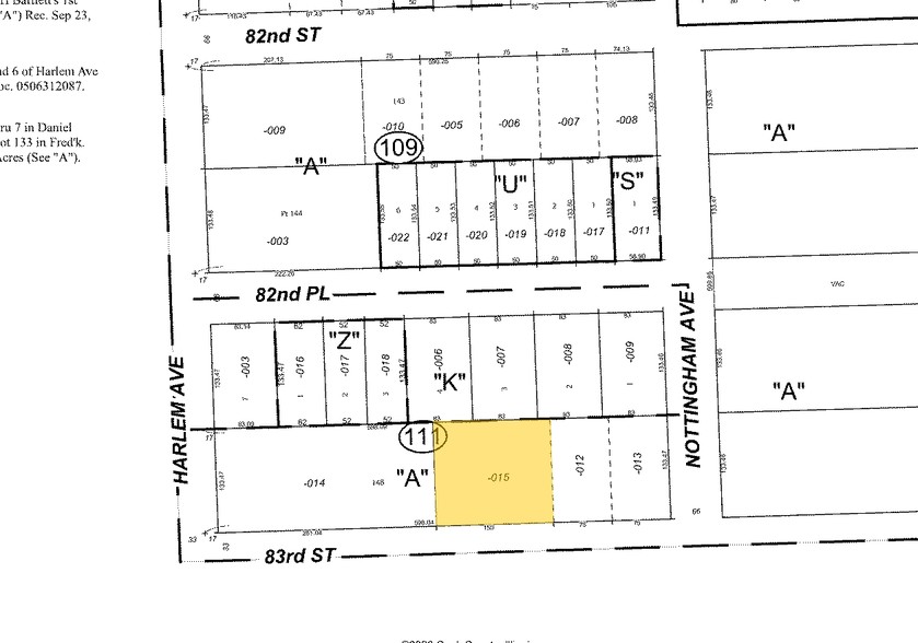 7124 W 83rd St, Bridgeview, IL for lease - Plat Map - Image 2 of 16