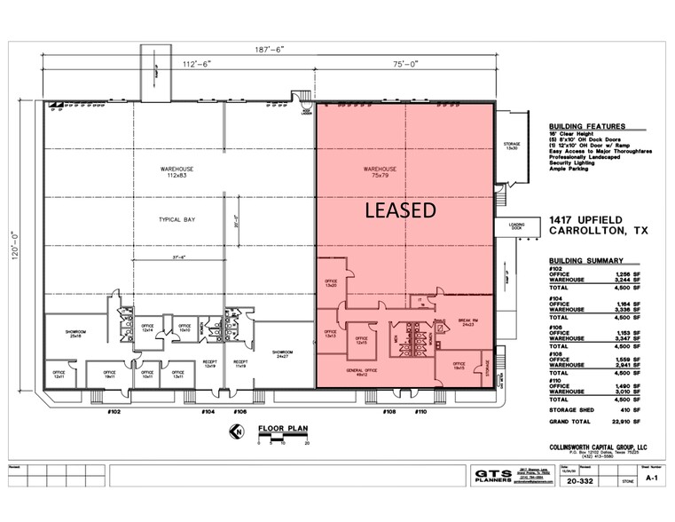 1417 Upfield Dr, Carrollton, TX à louer - Plan de site - Image 2 de 2