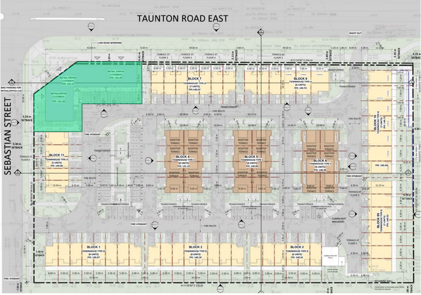 Taunton Road & Sebastian St, Whitby, ON à vendre - Plan de site - Image 1 de 1