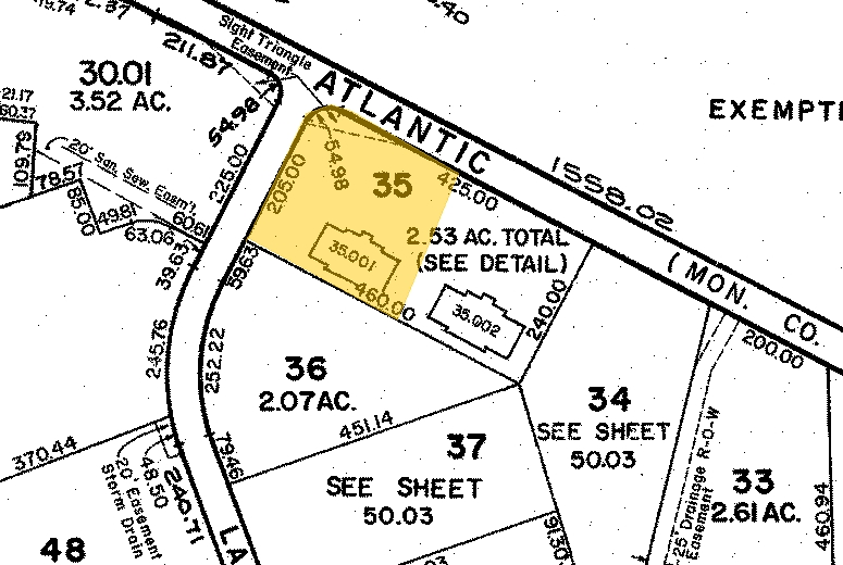 2431 Atlantic Ave, Manasquan, NJ for lease - Plat Map - Image 2 of 5