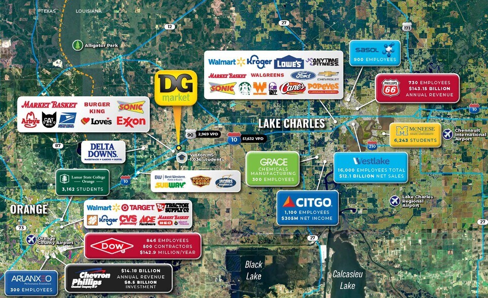 1330 Gum Cove Rd, Vinton, LA à vendre - Aérien - Image 2 de 2